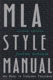 [MLA Style Manual and Guide to Scholarly Publishing, 2nd Edition]